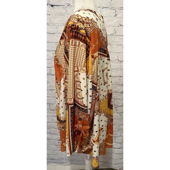 Ruby Rd. Women's Blouse lightweight Geometric Design Roll Tab Sleeve Size 3X - Picture 3 of 6